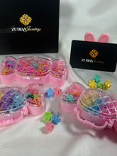 Cute Candy box contains rubber ponies and mini catcher for baby girls